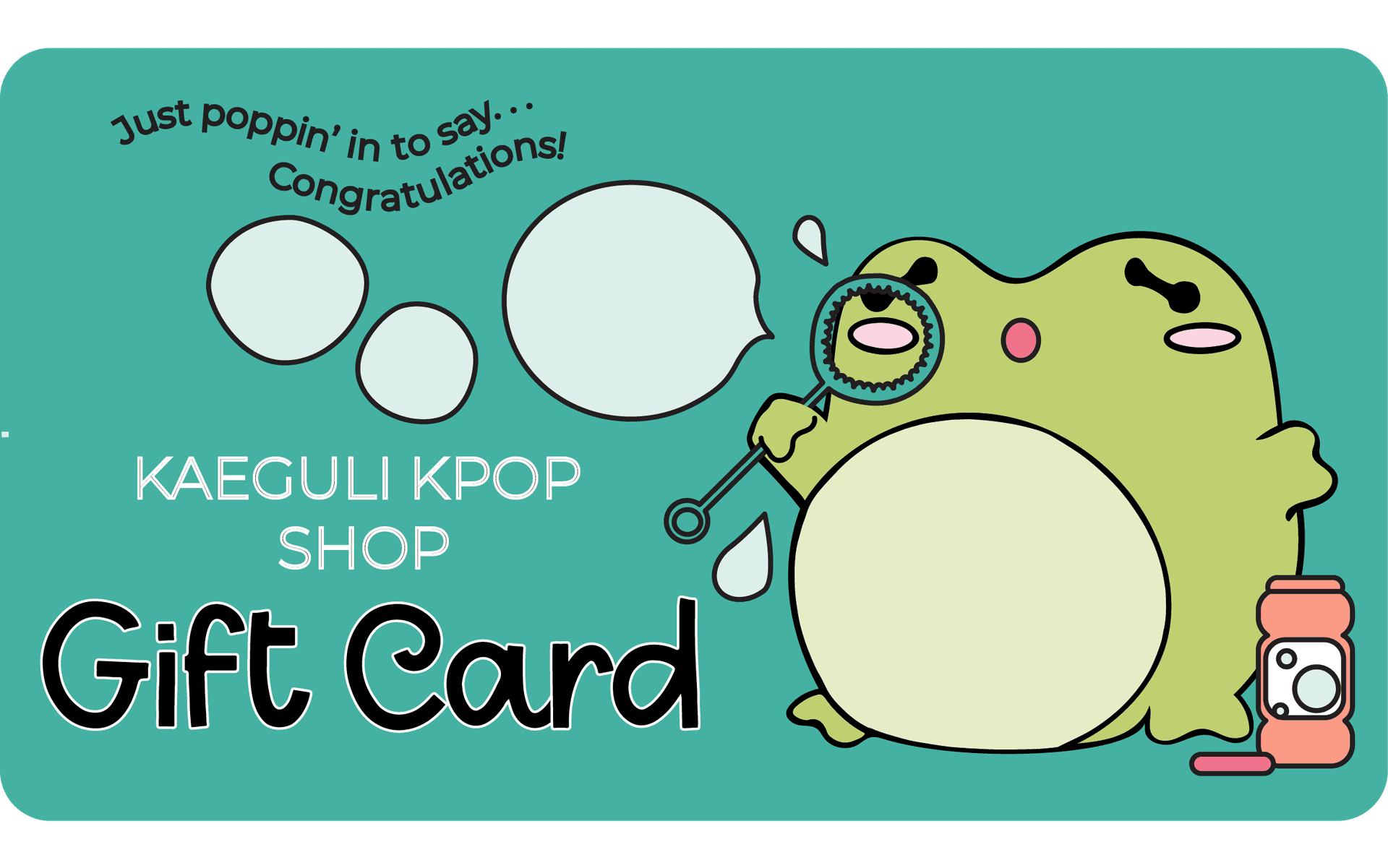 Poppin' Congrats Kaeguli gift card