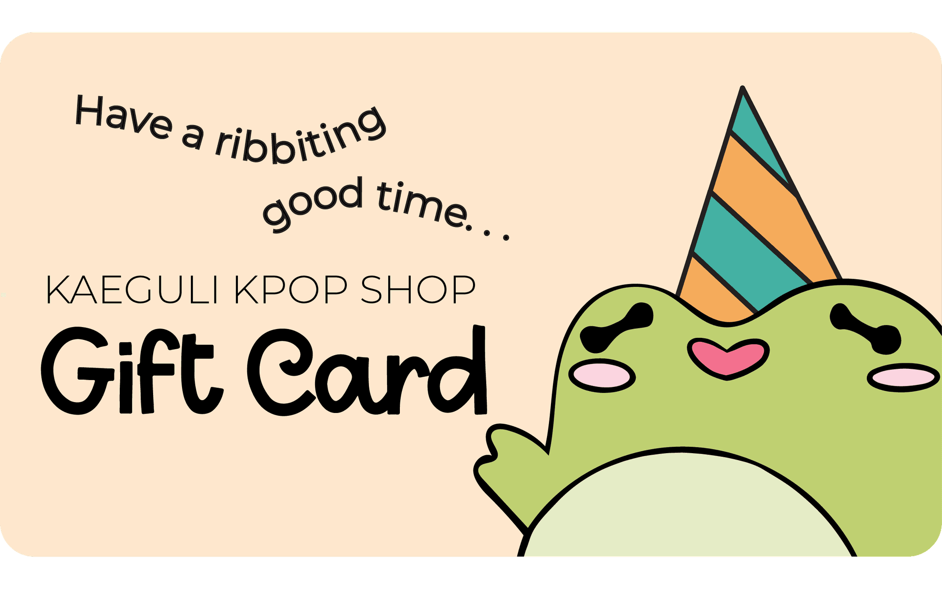 Ribbiting Time Kaeguli gift card